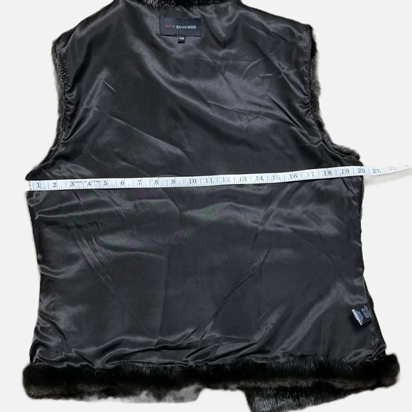 Edit by Jeanne Beker Faux Fur Vest Dark Brown Size Medium Retro Streetwear - Picture 12 of 13